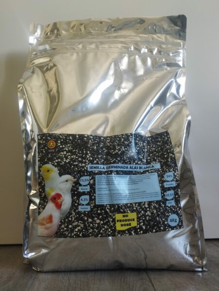 Semillas germinadas deshidratadas  "Alas Blancas" . Dival Hoyo. 24 % proteina