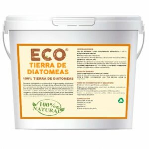 Tierra de diatomeas en polvo.  Insecticida natural, evita la polilla en las semillas