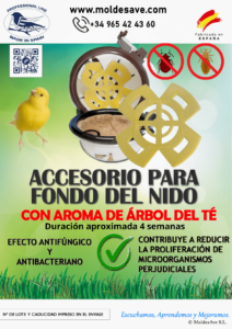 Accesorio para fondo de nido. Efecto antifungico y antibacteriano Moldesave