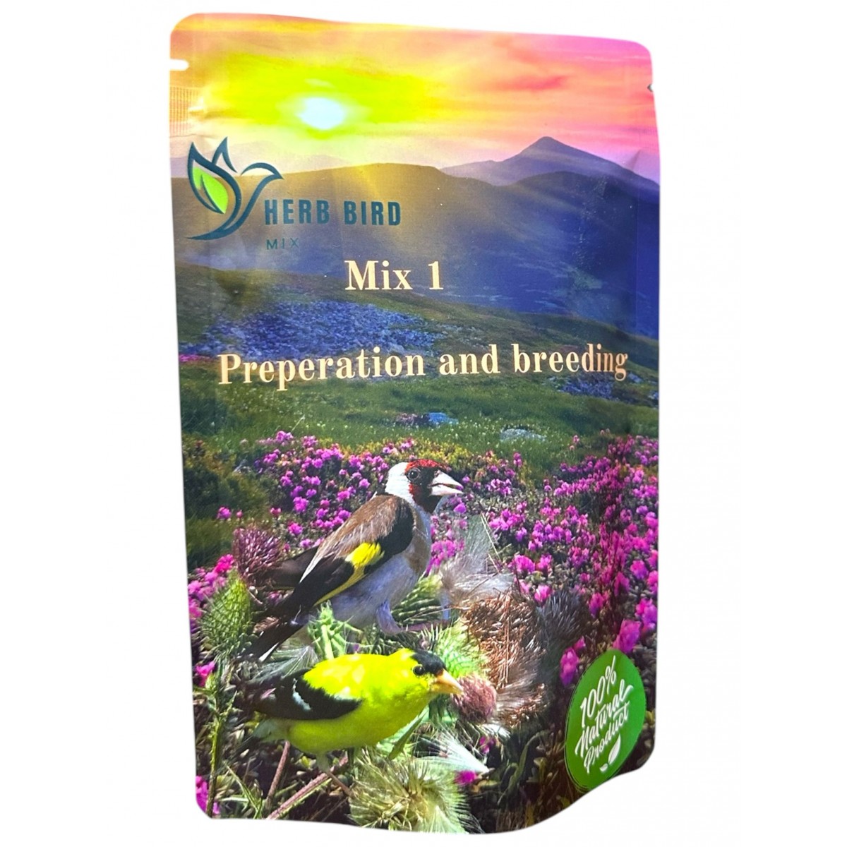Mix 1. Hierbas medicinales para el periodo de Preparacion y cria . Herb bird mix 150 gramos