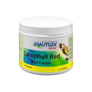 Carofil Rojo. Avimax Forte.  Intensifica color rojo y da brillo al plumaje