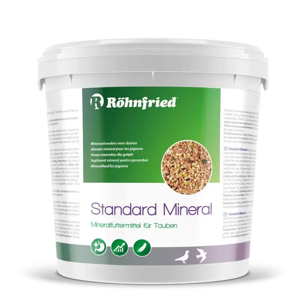 Standar Mineral 10 kg Rohnfried. Mezcla de gritt que favorece la digestion y el metabolismo